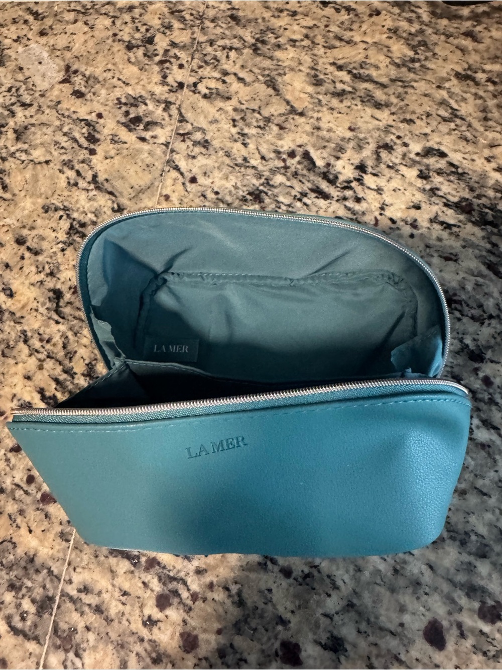 Brand New La Mer Leather Cosmetic Pouch